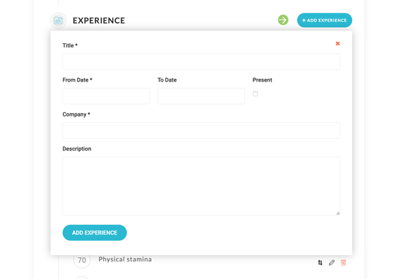 add experience